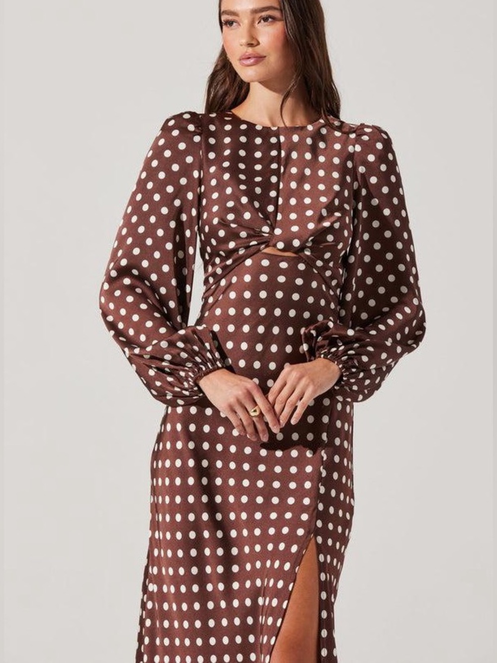 ASTR the Label Suzy Polka Dot Midi Dress